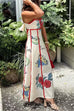 Bow Back Cut Out Floral Print Maxi Cami Dress