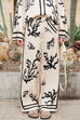 Febedress Wide Leg Reef Print Satin Pants