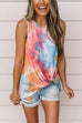 Febedress Lizzie Tie Dye Twist Knot Tank Top