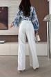 High Rise Pocketed Wide Leg Pants