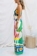 Febedress Spaghetti Strap Cut Out Unique Print Wide Leg Jumpsuit