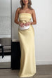 Febedress Strapless Tube Satin Maxi Dress