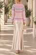 Febedress Button Down Printed Sweater Cardigan