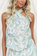 Halter Neck Paisley Print Top