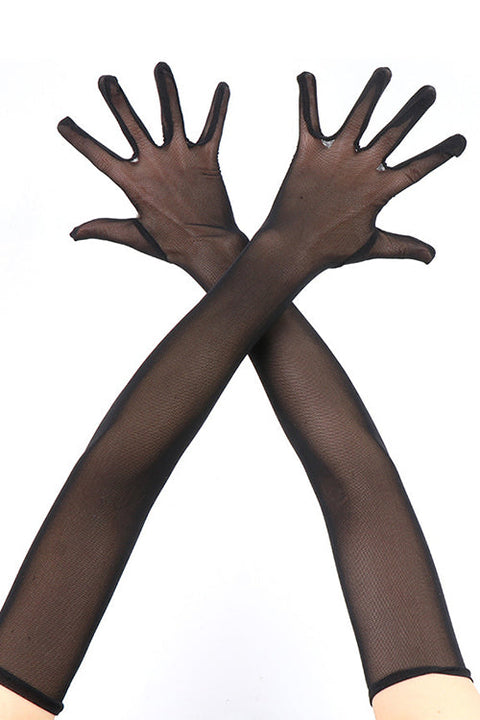 Febedress Over Elbow Length Lace Sheer Gloves