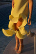 Febedress Sleeveless Irregular Ruffle Hem Midi Dress