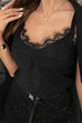 Spaghetti Strap V Neck Lace Trim Sparkle Top