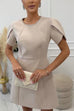 Crewneck Short Sleeves A-line Mini Dress