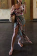 Cover-up Printed Wrap Midi Skirt