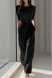 Febedress Round Neck Sleeveless High Waist Wide Leg Jumpsuit