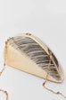 Febedress Trendy Chain Glitter Oyster Clutch Bag