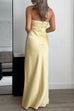 Febedress Strapless Tube Satin Maxi Dress