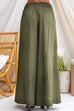 Elastic Waist Pocketed Wide Leg Pants