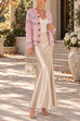 Febedress Button Down Printed Sweater Cardigan