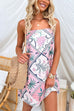 Spaghetti Strap Unique Print Mini Dress