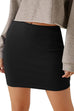 Febedress High Rise Solid Bodycon Mini Skirt