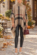 Febedress Chicest Tassel Lattice Cloak Poncho Sweater (A)