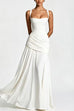 Febedress Sleeveless Back Criss Cross Solid Flowy Maxi Dress