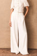 High Waist Pocketed Wide Leg Pants