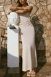 V Neck Sleeveless Knit Maxi Dress with Sequin