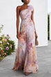 Febedress Sleeveless High Waist Floral Print Maxi Dress