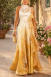 Mockneck Sleeveless Floral Print Ruffle Slit Maxi Dress