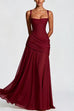 Febedress Sleeveless Back Criss Cross Solid Flowy Maxi Dress