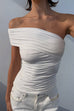 Asymmetrical Shoulder Slim Fit Top