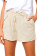 Febedress Drawstring High Waist Solid Casual Shorts