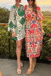 High Rise Floral Print Midi Skirt