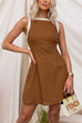 Minimalist Sleeveless Color Block Mini Dress