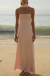 Febedress Strapless Tube Satin Maxi Dress
