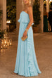 Febedress Strapless Tube Ruffle Pleated Swing Maxi Dress