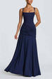 Febedress Sleeveless Back Criss Cross Solid Flowy Maxi Dress