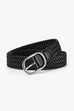 Febedress Faux Leather Metal Buckle Adjustable Braided Belt