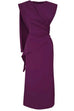 Crewneck Draped Tie Back Maxi Dress