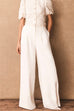 High Waist Pocketed Wide Leg Pants