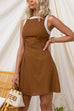 Minimalist Sleeveless Color Block Mini Dress