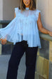 Solid Mockneck Tulle Cover Up Top with Crop Lace Camisole