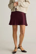 Febedress High Waist Solid Satin Mini Skirt