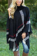 Febedress Soft Tassel Lattice Cloak Poncho Sweater