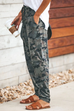 Febedress High Waist Drawstring Camo Casual Pants