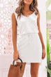 Febedress Butterfly On Shoulder Sleeveless Tie Waist Mini Dress